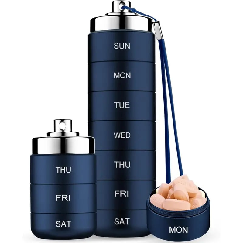 🚀 LIMITED OFFER 50% OFF – Shop Now! 🧳💊Metal Travel Pill Organizer